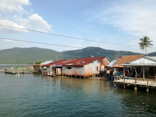 Obraz premium Fishing village in Cambodia