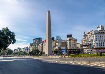 Poster Im Rahmen Buenos Aires Obelisk an der Plaza de la Republica - Buenos Aires, Argentinien © diegograndi