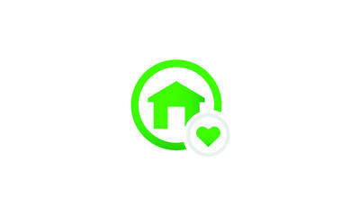 home and love vector icon