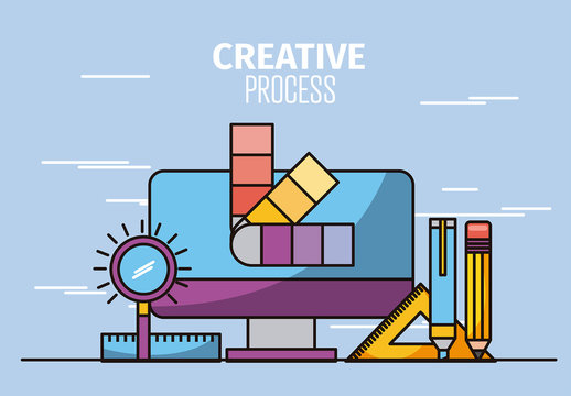Creative Process Infographic Layout