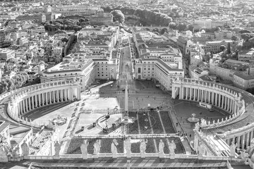 View of St. Peter Square and Rome skyline