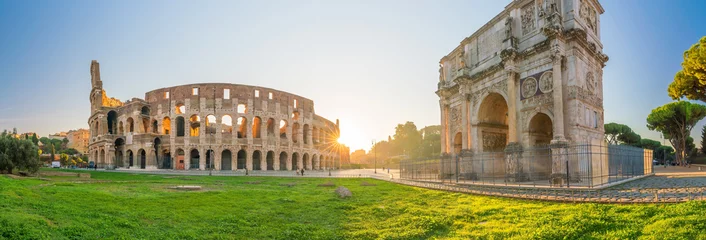 Fototapete Rund Ansicht des Kolosseums in Rom, Italien © f11photo