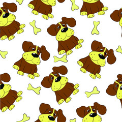 vector  dog pattern