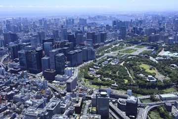 竹橋周辺／都市風景航空写真