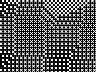 Black and white geometric background with lines, squares, rectangles. Vector illustration