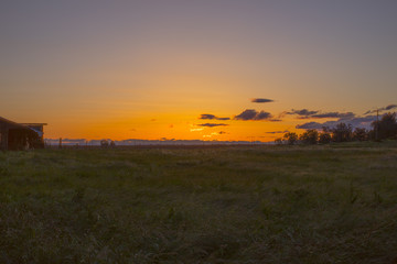 Fototapeta na wymiar Field Sunset 