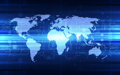 vector digital global technology concept, abstract background