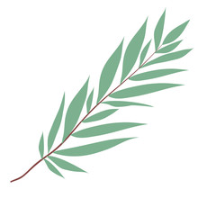 branch with leafs ecology icon vector illustration design