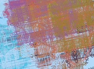 Abstract painting on canvas. Hand made art. Colorful texture. Modern artwork. Strokes of fat paint. Brushstrokes. Contemporary art. Artistic background image.