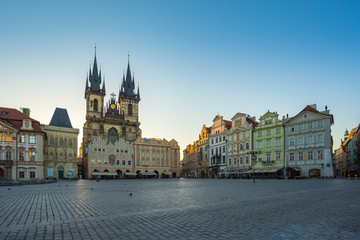 Fototapeta na wymiar Old town square in Prague city, Czech Republic