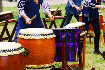 japanese traditional drum wadaiko festival 