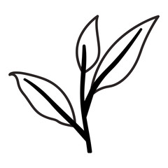 branch with leafs ecology icon vector illustration design