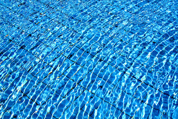 Photo of a macro blue sea water