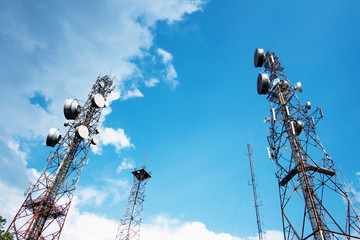 Antennas on the top of a Hill