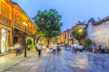 Obraz premium Fuzhou, China. In May 2016, three lanes and seven alleys in Fuzhou were a historic street. It is a famous tourist attraction in Fuzhou.