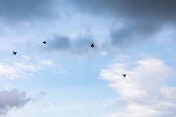 Show rehearsal for Singapore National Day Parade. Singapore.