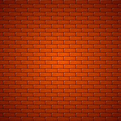 Red brick wall seamless pattern. Vector illustration.