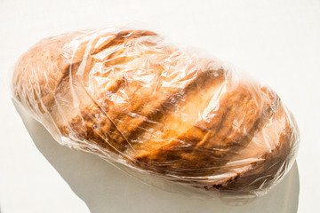 Bread packed in a plastic bag