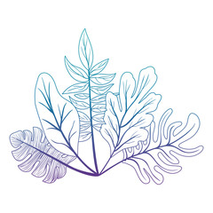 branch with leafs ecology icon vector illustration design