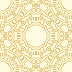 Abstract Vector seamless pattern with abstract geometric style. Repeating sample figure and line. For modern interiors design, wallpaper, textile industry.