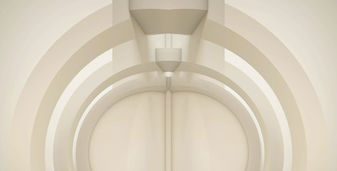 Minimalistic, abstract background with an arch. 3d render, minimal.