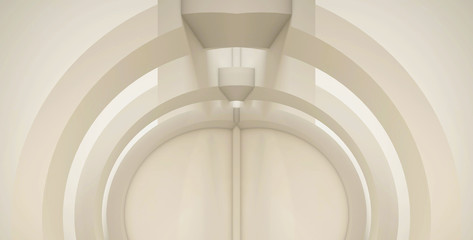 Obraz premium Minimalistic, abstract background with an arch. 3d render, minimal.