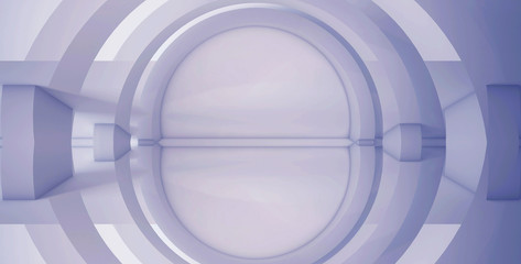 Minimalistic, abstract background with an arch. 3d render, minimal.