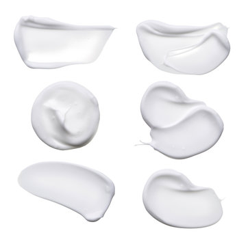Set of smears on white background