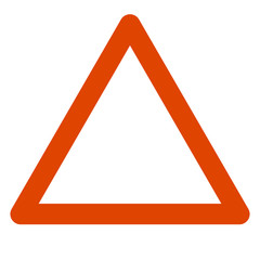 triangular  sign road vector illustration flat style