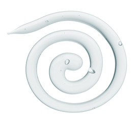 Transparent texture of make up lotion on white background