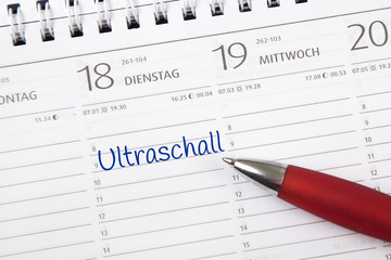 Eintrag im Kalender: Ultraschall