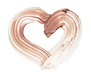 Light beige makeup smear of creamy foundation