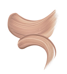 Light beige makeup smear of creamy foundation