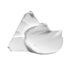 White smear of cosmetic cream isolated on white