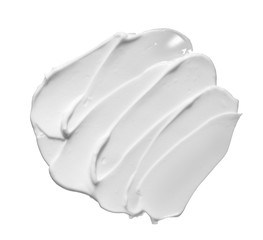 White smear of cosmetic cream isolated on white