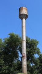 Old metal water tower.