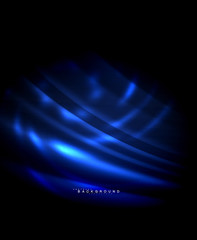 Neon glowing techno lines, hi-tech futuristic abstract background template with square shapes