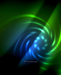 Neon glowing techno lines, hi-tech futuristic abstract background template with square shapes