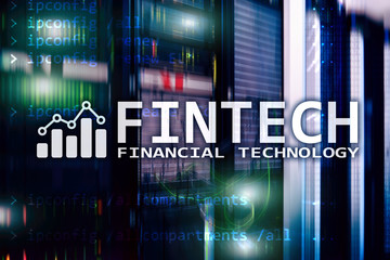Fototapeta na wymiar Fintech - Financial technology. Business solution and software development.