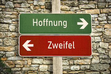 Obraz premium Schild 316 - Hoffnung