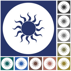 Sun stylized image icon