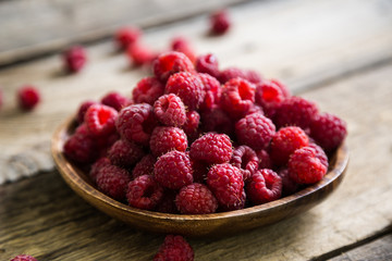 Fresh raspberries