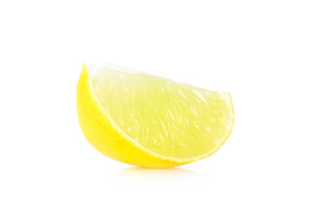 lemon slice on white background