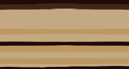 Brown Horizontal Watercolor Stripes Seamless Vector Winter Pattern. Old Style Hand Painted Graffiti Lines. Retro Vintage Narrow Seamless Sailor Stripes. Rough Cool Grunge Banner Paintbrush Background.