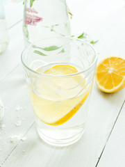 Mineral water with lemon