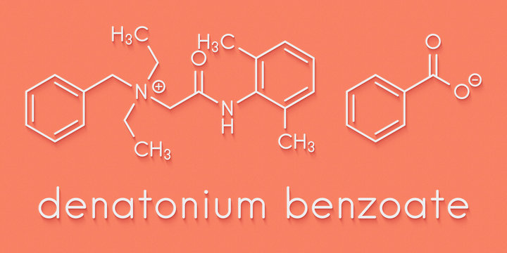 Denatonium benzoate bittering agent. Skeletal formula.
