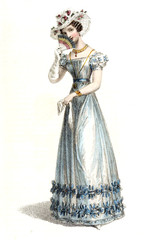 Woman in an old dress