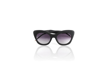 Female polarized sunglasses on white background, isolate.