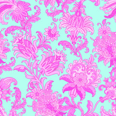 Floral seamless pattern. Flowers illustration
