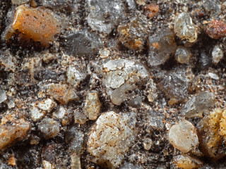 Macro Photo of Group of Tiny Pebbles on The Ground, Grunge Background